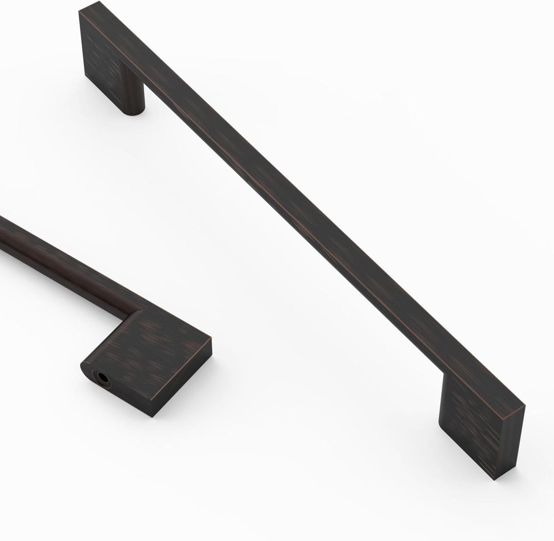 Asidrama 10 Pack 6.3 Inch(160mm) Oil Rubbed Bronze Cabinet Pulls, Kitchen Cabinet Hardware for Cupboard Drawer Handles Pulls