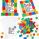 24 Sets DIY Father's Day Crafts for Kids Dad Brick Tabletop Decorating with Easel Instructions Craft Kit for Father's Day Classroom Activities Art Projects