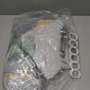 Nkzply 4 Pcs Grey Marble Shower Curtain Set White Modern Abstract Bathroom Sets with Shower Curtain and Rugs Silver Gold Fabric Shower Curtains for Bathroom Decor Accessories Toilet Lid Cover Hooks