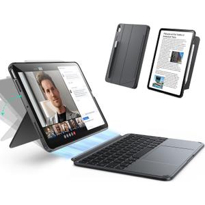 ESR for iPad Air 11 Inch Case with Keyboard M4/M3/M2 (2026/2025/2024) & Air 5th/4th Gen Shift Keyboard Case, Magnetic Detachable Keyboard, Portrait/Landscape Modes, Click-Anywhere Trackpad, Dark Gray