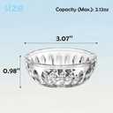 6 pack 2oz Glass Bowl Set Round Small Serving Dish for Dessert Salad Snack Ingredient Bowls for Prep Crystal Clear Relish Tray for Appetizer Sauces Dip