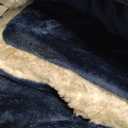 Bedsure GentleSoft Sherpa Fleece Throw Blanket for Couch, Non-Heated, Thick and Warm Throw for Women and Men, Soft Fuzzy Plush Weight Blanket for Winter, Navy, 50x60 Inches