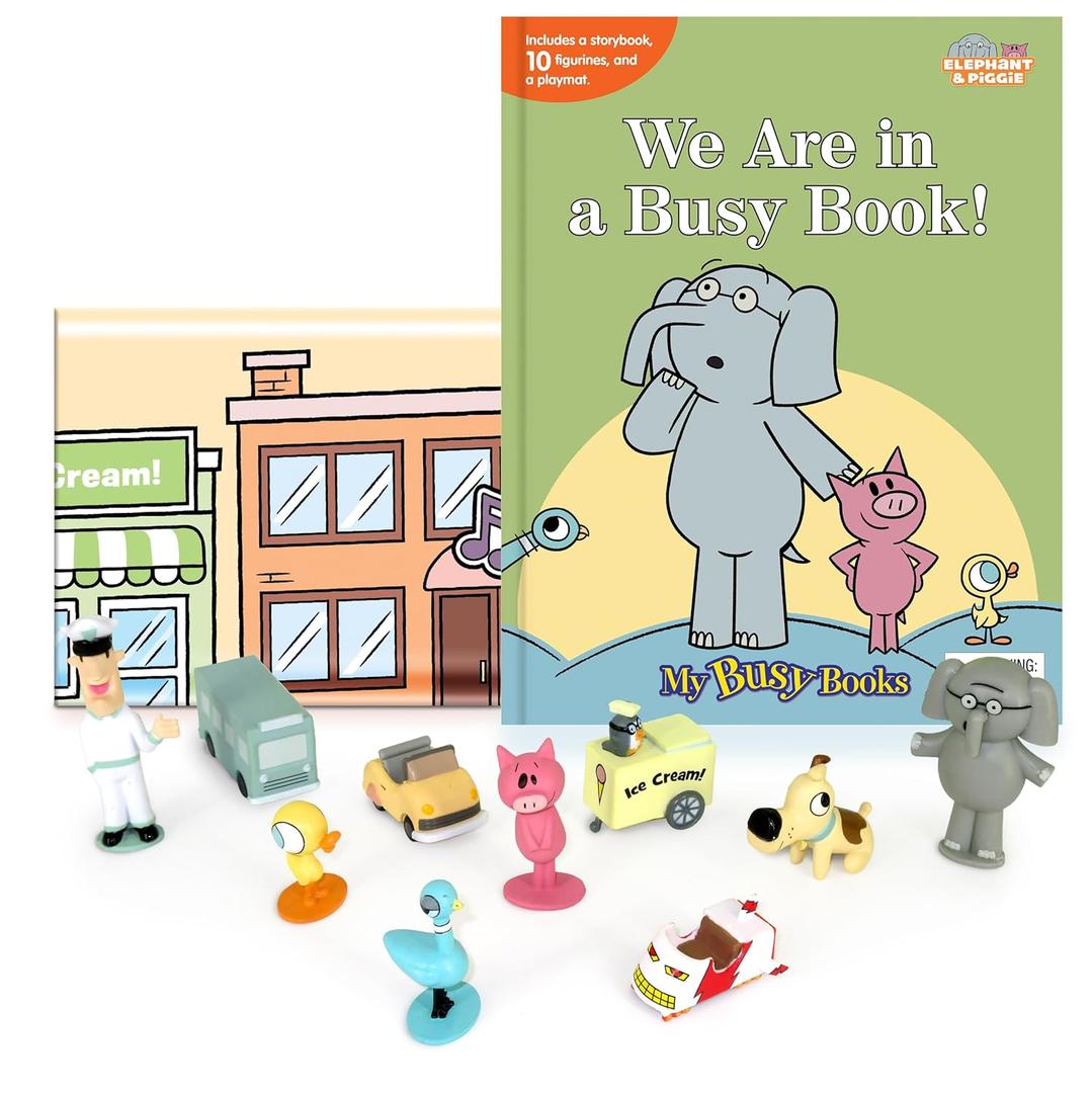 Hidden Pigeon Company Mo Willems My Busy Books - Storybook, 10 figurines, playmat
