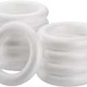 Lyellfe 10 Pieces Foam Wreath Forms, 7.7 Inch Craft Foam Circles, Round Polystyrene Rings, Craft Foam Wreath Circles for DIY, Christmas Holiday, Home Decor