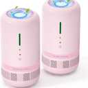 Air Purifiers for Home,HEPA Air Purifier for Room up to 960ft,Air Purifiers for Odor,Dust,Quiet Air Cleaner for Office,Living Room,Bedroom,Type-C Charging,Included Adapter,Pink 2 Pack