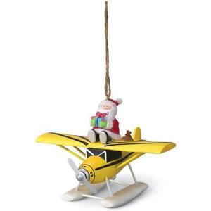 Downeast Concepts Santa on Float Plane Christmas Ornament