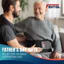 FEATOL Back Brace for Lower Back Pain, Back Support Belt for Women & Men, Breathable Lower Back Brace with Lumbar Pad, Lower Back Pain Relief for Herniated Disc, Sciatica, Scoliosis plus size (Waist (2X-Large (Pack of 1), Black)