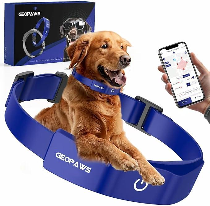 GeoPaws GPS Electric Dog Fence - Wireless, Portable & Rechargeable System