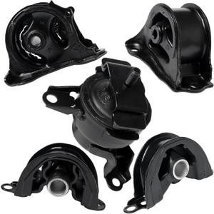 Engine Motor and Transmission Mount Replacement Set of 5 by AA Ignition - Fits Honda Civic 1.6L Automatic - Replaces Parts A6520, A6502, A6556, A6506, 50841-SR3-983, 50842-SR3-030, 50824-S04-013