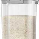 TBMax Rice Storage Container 3 to 5 Lbs - Small Pet Dog Cat Food Container Dispenser with Easy Pouring Spout & Cup, Portable Cereal Container for Small Spaces, Travel, or Daily Use