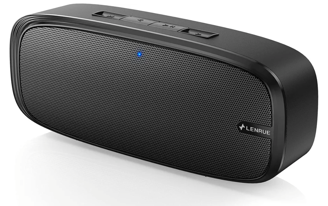 LENRUE Bluetooth Speaker, Wireless Portable Speaker with Loud Stereo Sound, Rich Bass, 12Hour Playtime, Builtin Mic. Perfect for iPhone, Samsung and More