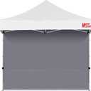 MASTERCANOPY 10x10ft Canopy SunWall Instant Canopy SideWall for Pop Up Canopy Tent Gazebos, UV Protection Sidewall Only, Spliceable (1 Pack, Gray)