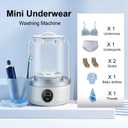 Underwear Washer Portable Washing Machine Small Washing Machines, Mini Washing Rechargeable Cordless Washing-Machine, Laundry Cup for Bra, Underwear, Socks (1, 1.2L)