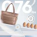 HOTOR Puffer Tote Bag for Women, Nurses - Multi-Pocket Lightweight Bag for Work - Quilted Handbag for Travel and Gym