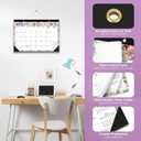 3 x Desk Calendar 2026, 18 Months Calendar Runs from January 2026 to June 2027 - Large 17" x 12" Desktop/Wall Monthly Calendar for Home School, or Office - Vintage Floral