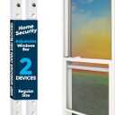 Adjustable Sliding Door Security Bar & Window Safety Bar, Durable Security Door Stopper for Apartment & Home Protection, Child Safety Lock & Works Great with Window Alarms  Regular  (2 Devices)
