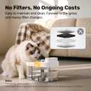 Cat Water Fountain, Wastewater Separation & No Filter Cotton, Pet Water Dispenser with 101oz/3L Large Capacity Tank, Wireless Automatic Water Fountains for Cats Indoor Cat Watering Supplies