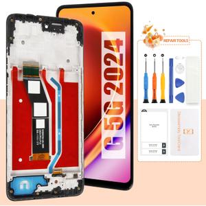 Screen for Motorola Moto G 5G 2024 Screen Replacement for Moto G 5G LCD Screen XT2417-1,XT2417 Touch Display Digitizer Assembly Repair Parts(Black with Frame)