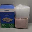 50 Pack (100-Piece) 32 oz Meal Prep Containers Reusable with Lids 3-Compartment, To Go Take Out Plastic Food Storage Containers, Sturdy Leakproof Food Safe, Microwave Freezer Dishwasher Safe, Pink