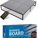 Meliusly Low Profile Bunkie Board King Size (76x80) - Non-Slip Breathable Bed Support Board for Slatted Bed Frame, Anti-Sag Under Bed Support, Noise Minimizing Moisture Resistant Bed Board
