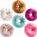 Bedwina Plush Donut Party Decorations (Pack of 6) with Colorful Sprinkles, Stuffed Toy is Great for Donut Party Favors, Birthday Party Decorations, Party Supplies, and Stocking Stuffers