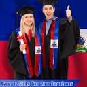 JaGely Country Flag Graduation Stole Sash Honor Cords Class of 2026 First Generation Grad Stole for International Students