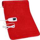 Deepsoon Heating Pad,Electric Heating Pads for Back,Neck,Moist Heating Pad for Abdomen Shoulder Knee Legs,Dry/Moist Heat&Auto Shut Off,Mother's Day Birthday for Men and Women,Red,33x17 Inch
