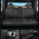 Leather Car Seat Covers for Dodge Ram 1500 4 Door 2019-2026 Crew Cab, Custom Fit Truck Seat Protectors Full Set, Black (Bucket Seat with 40/60 Split Rear Flat Bench)