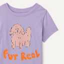 Amazon Essentials Girls and Toddlers' Short-Sleeve T-Shirts (X-Large, Lilac Dog)