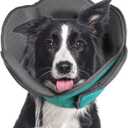 Dog Cone After Surgery - Adjustable Protective Recovery Collar for Large, Medium, Small Dogs & Cats - Comfy Soft Cone Prevents Pets Touching Stitches, Rashes, Wounds - Lakeblue, Small
