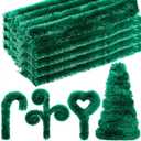 Hotop 60 Pieces Extra Thick Pipe Cleaners 30mm Jumbo Chunky Chenille Stems Craft Supplies Pipe Cleaners for Beginners DIY Art Crafts Decorations(Dark Green)