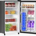 DUMOS 3.2 Cu.Ft Mini Fridge with Freezer, Single Door Refrigerator with Adjustable Thermostat, Compact Small Fridge for Bedroom, Office, Dorm, 17.72"*17.72"*31" Black