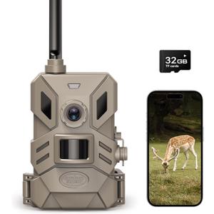 OUTDOOR EXPERT 4G Cellular Trail Camera with No Glow 940nmNight Vision,36MP Hunting Camera HD Video IP66 Waterproof Game Cam,90FT Flash Range Wildlife Monitor-New