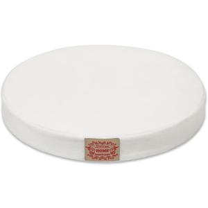 Shinnwa Round Chair Cushion, Dual-Layer Memory Foam Seat Pad, Soft Lumbar Support Pillow for Chairs, White, 16"x16"x2"