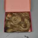 Hair Toppers for Women 20inch Wavy Hair Toppers for Women Toppers Hair Pieces for Women with Thinning Hair Ombre Highlight Synthetic Wig Clip In Hair Topper Wiglets with Fringe Bang Add Hair Volume (Blonde with Dark Root)