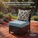 Outdoor Deep Seat Cushions 24x24x5 Inch, Waterproof Patio Chair Cushions, 2 Sets (4 Pcs: 2 Seat + 2 Back), Fade Resistant with Ties and Zipper for Garden,Floral Print