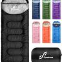 Sportneer Sleeping Bag for Adults & Kids, Cold Weather & Warm Waterproof Camping Sleeping Bag, Compact Portable for Camping Hiking & Travel, 3.3lbs, 50-80