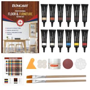 Wood Furniture Repair Kit Wood Filler-Repair Scratch, Cracks, Hole, Discoloration for Wooden Door, Floor, Table, Cabinet -Restore Any Wood, Cherry, Walnut