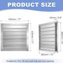 PATIKIL 16x16 Inch Aluminum Vent Cover, Louver Shutter Exhaust Fan Louvered Vent Automatic Gravity Square Grill Self-Closing Vent Cover for Greenhouse Industrial Exhaust HVAC System