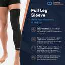 Copper Compression Leg Compression Sleeve - Copper Infused Knee Stabilizer Brace for Running, Meniscus Tear, ACL, MCL, Arthritis, Joint Pain Relief - Thigh & Calf Support for Men & Women (Medium, Black)