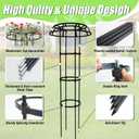 Quibbay Garden Trellis for Climbing Plants Outdoor, 65 Inch Mushroom Top Trellis for Climbing Plants, Plant Trellis Support for Potted Plants Climbing Vine Rose Clematis Vegetable Trellis, 1 Pack