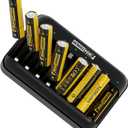 Henreepow Rechargeable Lithium AA Batteries, 8-Pack with Charging Storage Box, 3600mWh 1.5V Constant Output, Long Lasting Rechargeable Li-ion Batteries with Cycle Times up to 1600x