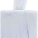 Hymmah Modern Square Tissue Box Cover Holder,Bathroom Accessories Decor Unique Design Tissue Box Cover for Bathroom Vanity Counter Tops Also Great for Bedrooms and Living Rooms