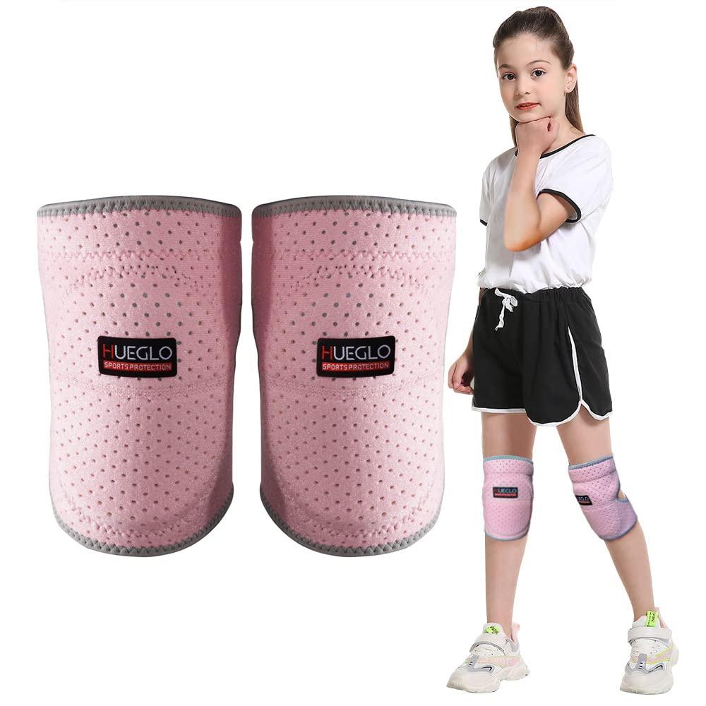 HUEGLO Protective Knee Pads for Dancers,Volleyball Knee Pad for Teen Girls,1Pair,Pink,Small