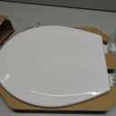 BEMIS 500EC 390 Toilet Seat with Easy Clean & Change Hinges, 1 Pack Round, Cotton White