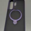 TORRAS Q3 Spin for Samsung Galaxy S26 Ultra Case, 360 Magnetic Stand, Compatible with Magsafe, Slim S26 Ultra Case with Kickstand, Aesthetic for Women, Translucent Frosted Purple (Violet)