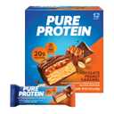 Pure Protein Chocolate Peanut Caramel Protein Bars 20g Protein, 3g Sugar, 190 Calories (12 count) Low Sugar* High Protein Snack - Gluten Free - Perfect for a Healthy Snack Best By 04/30/27