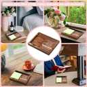 Appreciated Sticky Note Holder Wooden Notepad & Pen Holder 6.5" x 4.7" Sticky Note Pad Holder Dispenser for Desk Affirmations Work Appreciation Gifts Thank You Gifts, NPA246