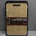 Blazin' Grill Prep and Serving Trays | Set of 3 Stackable, Melamine Trays with Bamboo Cutting Board | Trays for Marinating, Serving & Chopping | Serving Platter for Plating Food & BBQ Prep Tub |