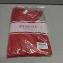 Missufe Women's V Neck Ruffle Short Sleeve Bodycon Summer Casual T Shirt Dress (L)